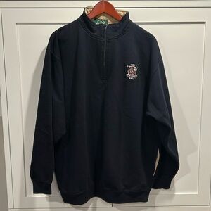 Disney Golf Collection Mickey 1/4 zip Sweatshirt Pockets Navy XL